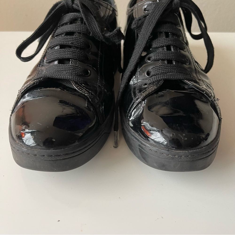 PRADA Black Patent Leather Sneakers - Picture 9 of 11